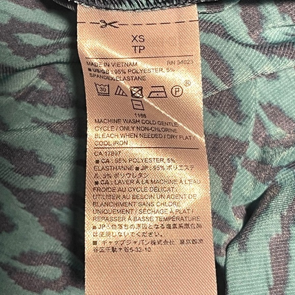 Banana Republic Print Strapless Knit Maxi Dress Maritime Blue Size XS NWT - Picture 9 of 13